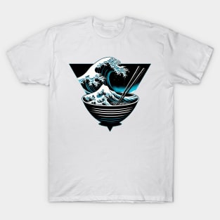 Great Wave Kanagawa in Ramen Bowl T-Shirt